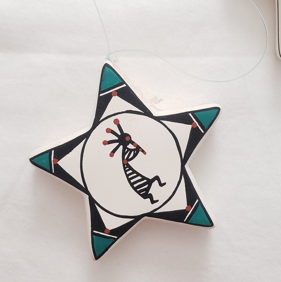 Ethnic 3pc clay star ornament set - Picture 4 of 5